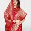 Red Jacquard Banarasi Silk Saree - Image 4