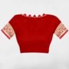 Red Jacquard Banarasi Silk Saree - Image 7