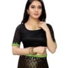 Black Coloured Lycra Blend Sequence Partywear saree | SLV1475S113 - Image 5