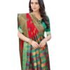Red Coloured Poly Silk Jacquard Partywear saree - Image 4
