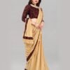 Brown Ready To Wear Saree | 2124S1111 - Image 3
