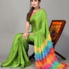 Parrot Green Bandhani Silk Saree | SLV2362S562