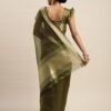 Olive Green Organza Saree - Image 10