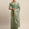 Rama Green Organza Saree - Image 2