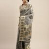 Grey Organza Saree - Image 9