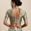 Grey Organza Saree - Image 6
