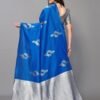 Blue Silk Saree - Image 4