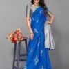Blue Silk Saree - Image 5
