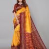 Yellow Silk Saree - Image 2