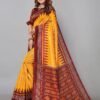 Yellow Silk Saree - Image 3