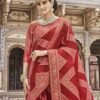 Red Organza Banarasi Saree - Image 2