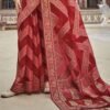 Red Organza Banarasi Saree - Image 3