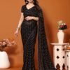 Black Printed Saree