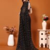Black Printed Saree - Image 3