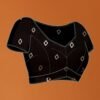 Black Printed Saree - Image 7