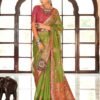 Green Organza Self Woven Banarasi Saree