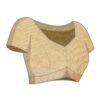 Cream Plain Organza Saree - Image 7