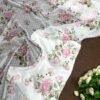 Cream Printed Chiffon Saree - Image 3