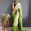 Ready to Wear Light Green Printed Silk Saree