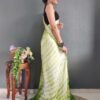 Ready to Wear Light Green Printed Silk Saree - Image 4