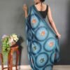 Ready to Wear Light Blue Printed Georgette Saree - Image 4