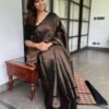 Copper Jacquard Silk Saree - Image 4