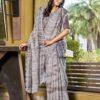 Light Brown Printed Chiffon Saree - Image 3