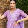 Lavender Printed Chiffon Saree - Image 7
