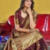 Brown Jacquard Silk Saree - Image 7