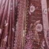 Maroon Printed Lycra Saree - Image 8