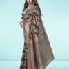 Brown Jacquard Silk Saree - Image 3