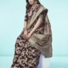 Brown Jacquard Silk Saree - Image 5