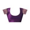 Dark Purple Jacquard Silk Saree - Image 7