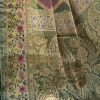 Green Jacquard Organza Saree - Image 8