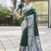 Silver Jacquard Silk Saree