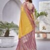 Pink Jacquard Organza Saree - Image 2