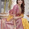 Pink Jacquard Organza Saree - Image 7