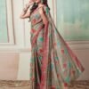 Beige Printed Georgette Saree - Image 3