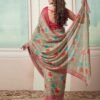 Beige Printed Georgette Saree - Image 2