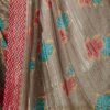 Beige Printed Georgette Saree - Image 6
