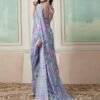 Grey Printed Georgette Saree - Image 2