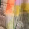 Multicoloured Plain Organza Saree - Image 10