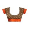 Orange Chiffon Printed Saree - Image 8