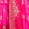 Pink Cotton Woven Saree - Image 7
