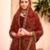 Maroon Chiffon Bandhani Saree - Image 3