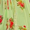 Pista Green Georgette Printed Saree - Image 4