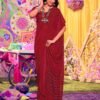 Red Georgette Printed Saree - Image 2