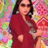 Red Georgette Printed Saree - Image 4