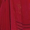 Red Georgette Printed Saree - Image 3