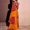 Yellow Georgette Printed Saree - Image 7